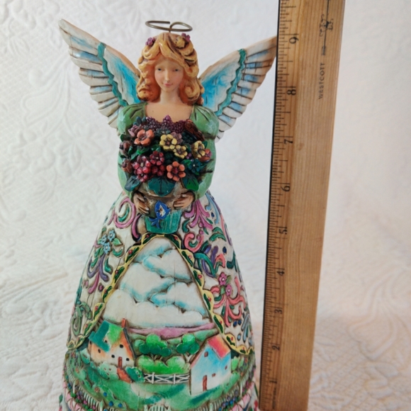 2004 JIM SHORE HEARTWOOD CREEK FOLK ART ANGEL "NEW BEGINNINGS" FIGURINE B117674 - Picture 9 of 9